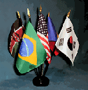 Sample configuration of five 4X6" flags from your smALL FLAGs store.