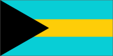 The flag of The Bahamas. (As if you couldn't guess.)