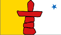 The flag of Nunavut.